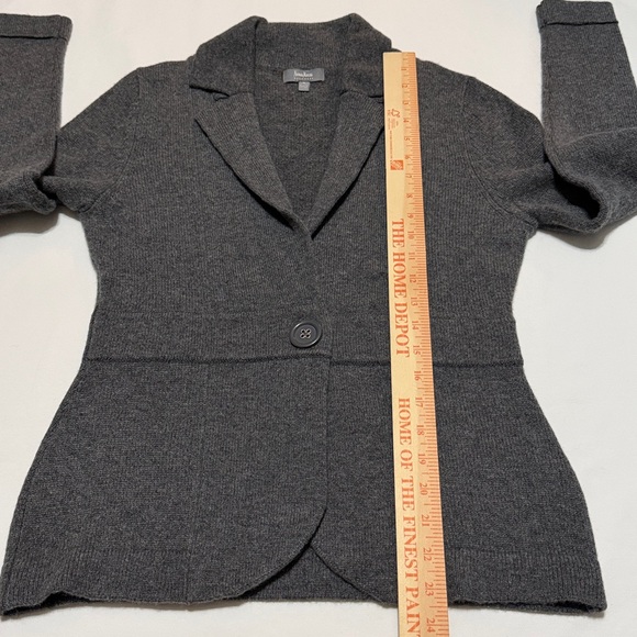 Neiman Marcus Charcoal Cashmere Blazer Cardigan M - Picture 5 of 7